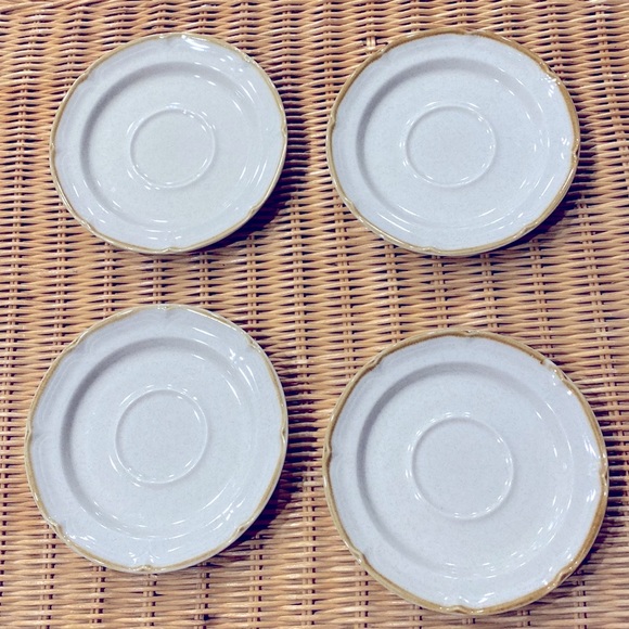 Vintage Set of 7 “The Classics” Stoneware Saucers by Hearthside Dessert Plate 6" - Picture 7 of 10